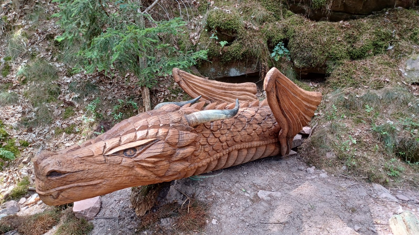 Drache aus der Nibelungensage — Kettensägenkunst von André Schneider