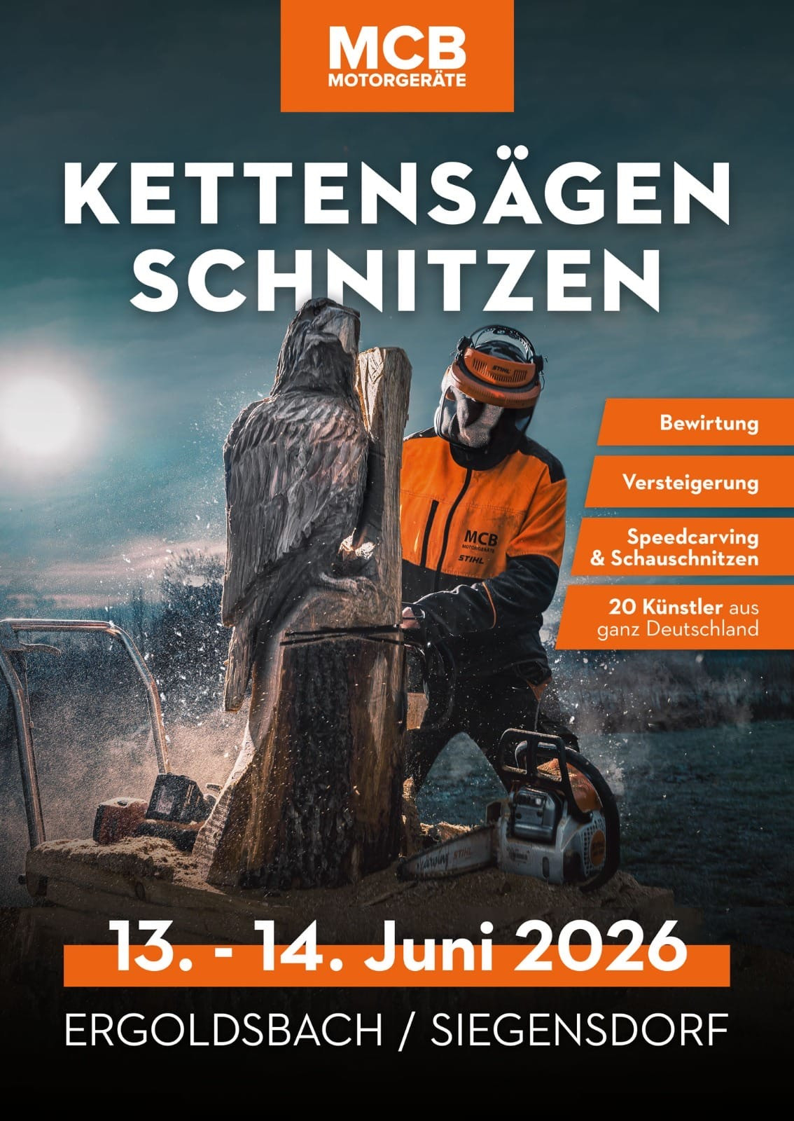 MCB Cup Kettensägenschnitzen in Ergolsbach-Siegensdorf
