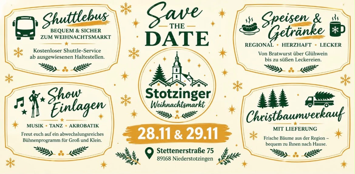 Weihnachtsmarkt Niederstotzingen mit Showschnitzen