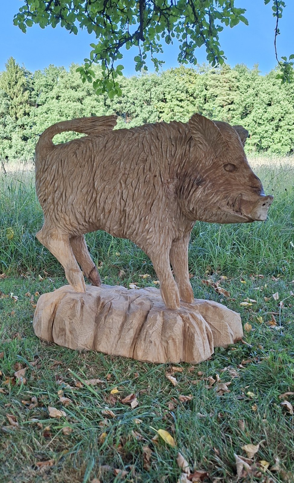 Wildschwein "Moritz" — Kettensägenkunst von André Schneider